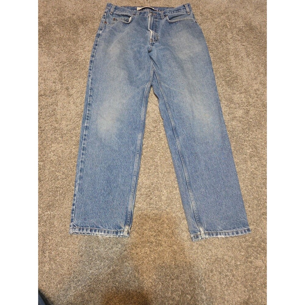 Vintage 90’s Gap Easy Fit Men’s Denim Jeans Size 35x32 Made In Mexico Light Wash